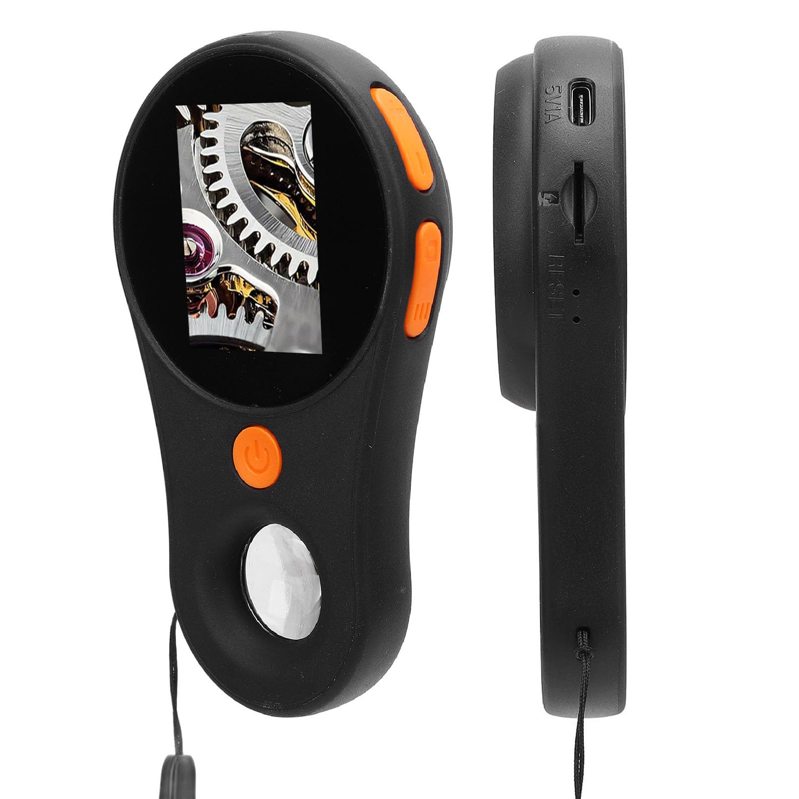 Macro Digital Microscope Fixed Focus, 500x Portable Handheld Magnifying Glass, 2.0 inch Color Screen, 200w Pixel, Built in 8LEDs, Pocket Microscope for Win for Vista XP 7 8 10 11