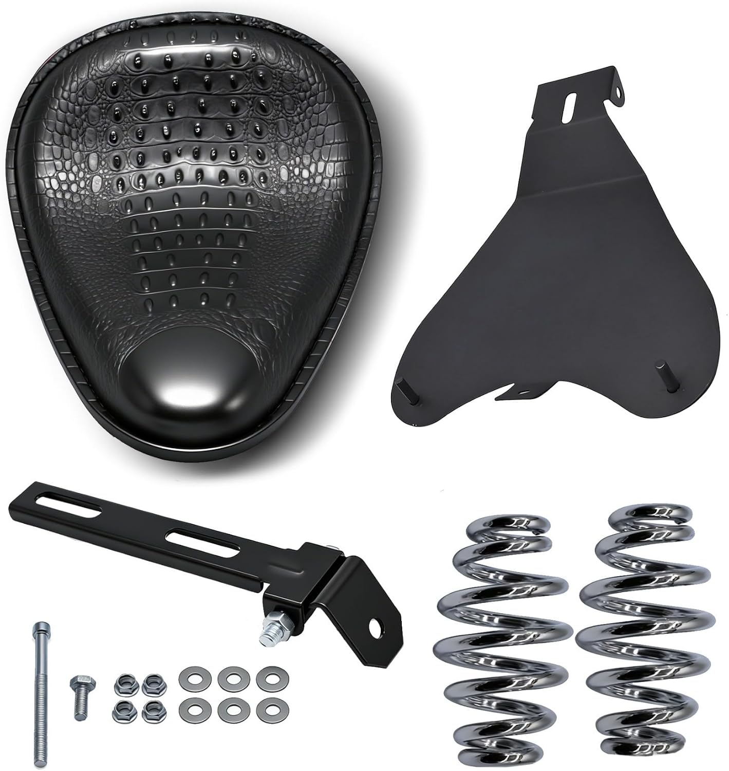 Motorcycle PU leather Solo Seat w/Seat Base Brown Replacement for Honda ACE VT 1100 750 Suzuki Sportster Bobber Chopper