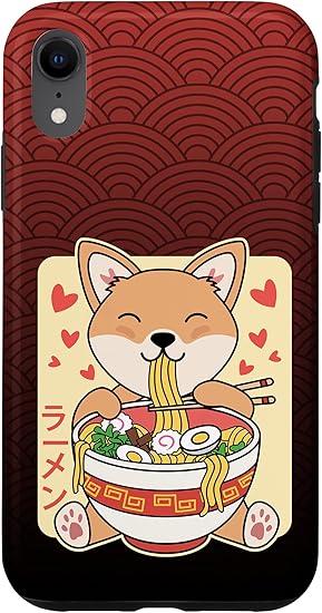 Amazon Iphone Xr カワイイアニメ柴犬犬が日本のラーメンを食べる スマホケース 家電 カメラ オンライン通販