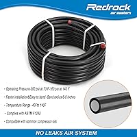 Vista 5 de Kit de Accesorios para Compresor de Aire 1/2" x 100 pies Sistema de Tuberías de Aire Comprimido de Aluminio HDPE Manguera Negra de Compresor de Aire