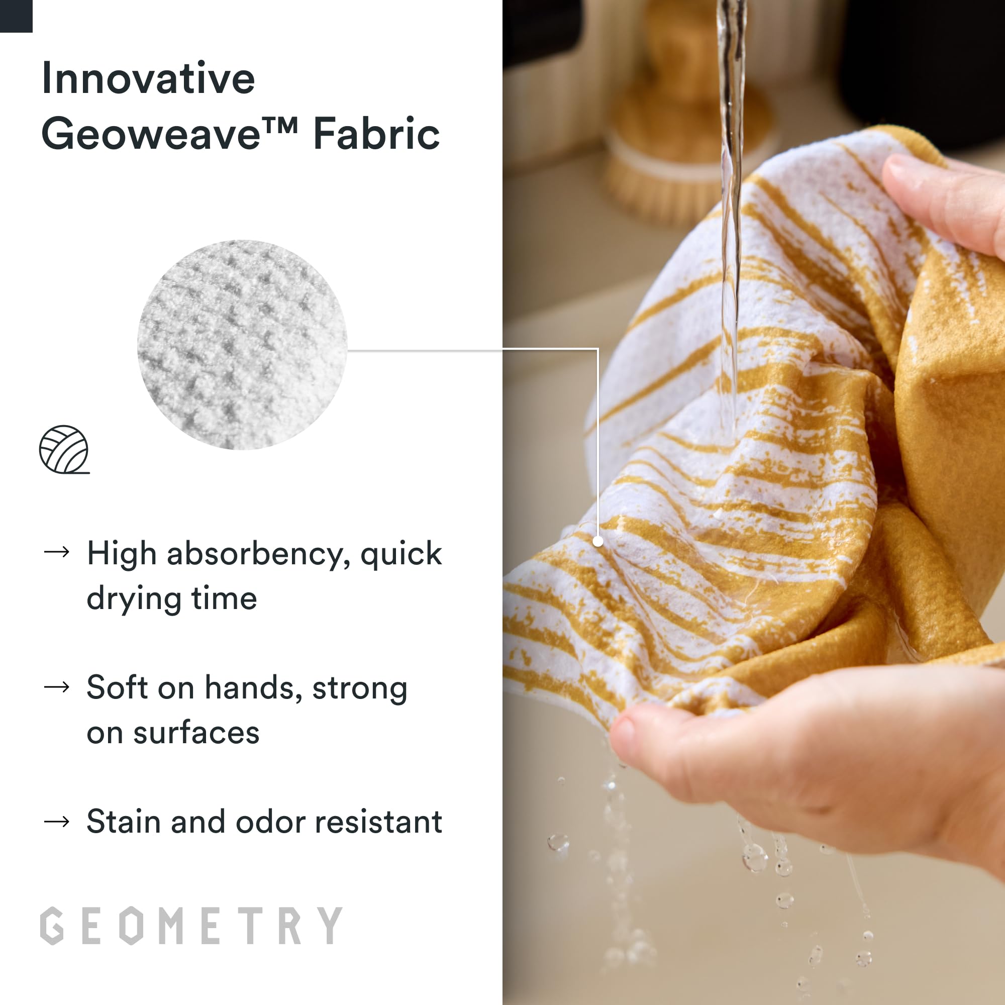 GEOMETRY Paños de cocina – Paños de cocina de secado rápido para cocina – Trapos de cocina premium con tejido geográfico – 3 piezas This and That