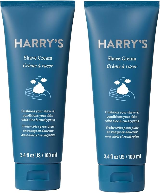Crema de Afeitar - Crema de Afeitar para Hombres con Eucalipto - Paquete de 2 (3.4 oz)