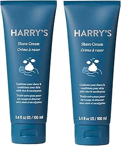 Harry's Shave Cream - Soothing Shave Cream for Men with Eucalyptus - Conditioning &amp; Hydrating - Dermatologist-Tested - Gentle on Sensitive Skin - 3.4 oz - 2 Pack