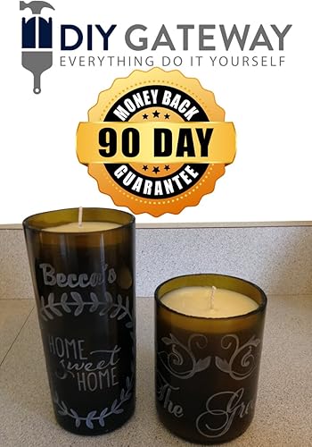 Miniatura 5 de DIY Gateway Kit de fabricación de velas y cortador de botellas: haz velas con botellas de vino, con cera de soja de 2 libras, aromas, mechas +