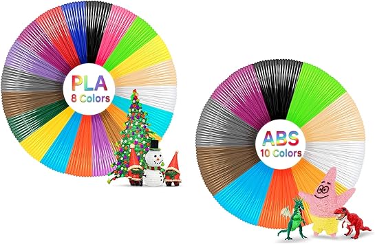 review JAYO 23 Colors 3D Printing Pen ABS Filament Refills, Each Color 16 Feet, High-Precision Diameter and Kids Safe Refill, 8 Random Regular Colors and 2 Luminous Colors, 16 Feet x 10 Packs