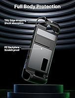 Vista 3 de JSAUX PC0105 - Funda para cubierta de vapor con soporte de ángulo ajustable + 2 protectores de pantalla para cubierta de vapor