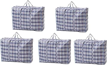 ASMGOLD EXTRA LARGE STRONG AND DURABLE LAUNDRY BAGS Ideal for Laundry,Moving House, Shopping, Storage, Reusable Store Zip Bag (5, XXL (100 X 60 CM))