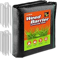 LAVEVE 3FT x 50FT Heavy Duty Weed Barrier Landscape Fabric, 3.2oz Woven Polypropylene Garden Weed Cloth for Farming