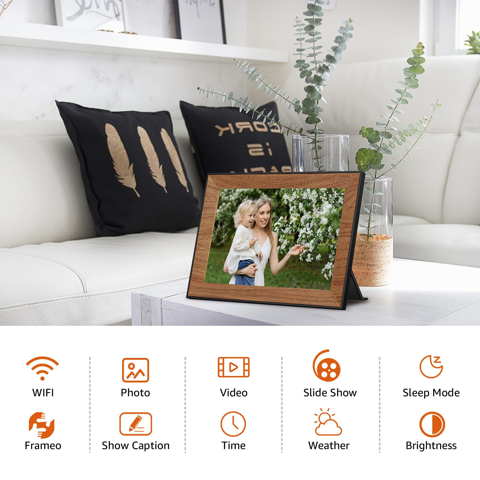 Amazon | デジタル写真フレーム、10.1インチWiFiフレームオデジタル