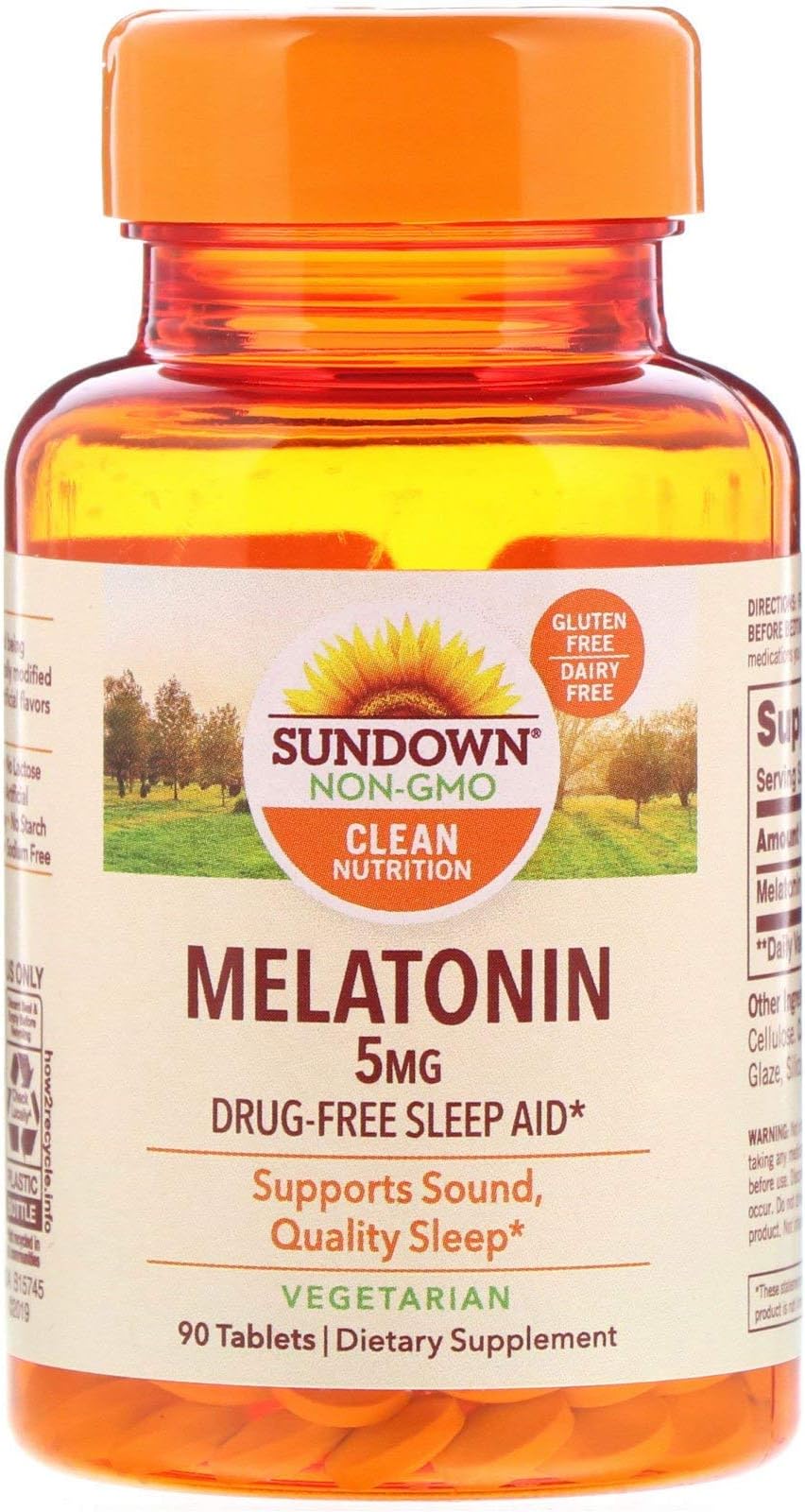 Sundown Melatonin 5 mg Tablets 90 ea