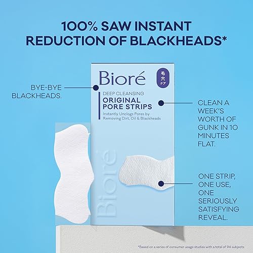 Miniatura 8 de Bioré Tiras de poro de limpieza originales, de limpieza, tiras de la nariz para la eliminación de cabezales negras, con un poros instantáneos, de 14