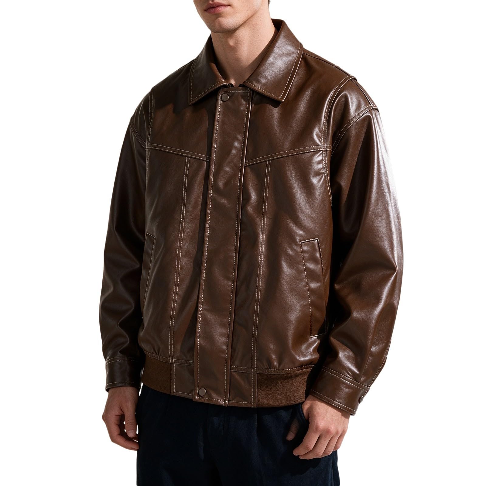 Generisch Sweatjacke Damen Sommer Lässige Herrenjacke mit Umlegekragen, Wolljacke für den Alltag, bequeme Passform, Herbstjacke Herren