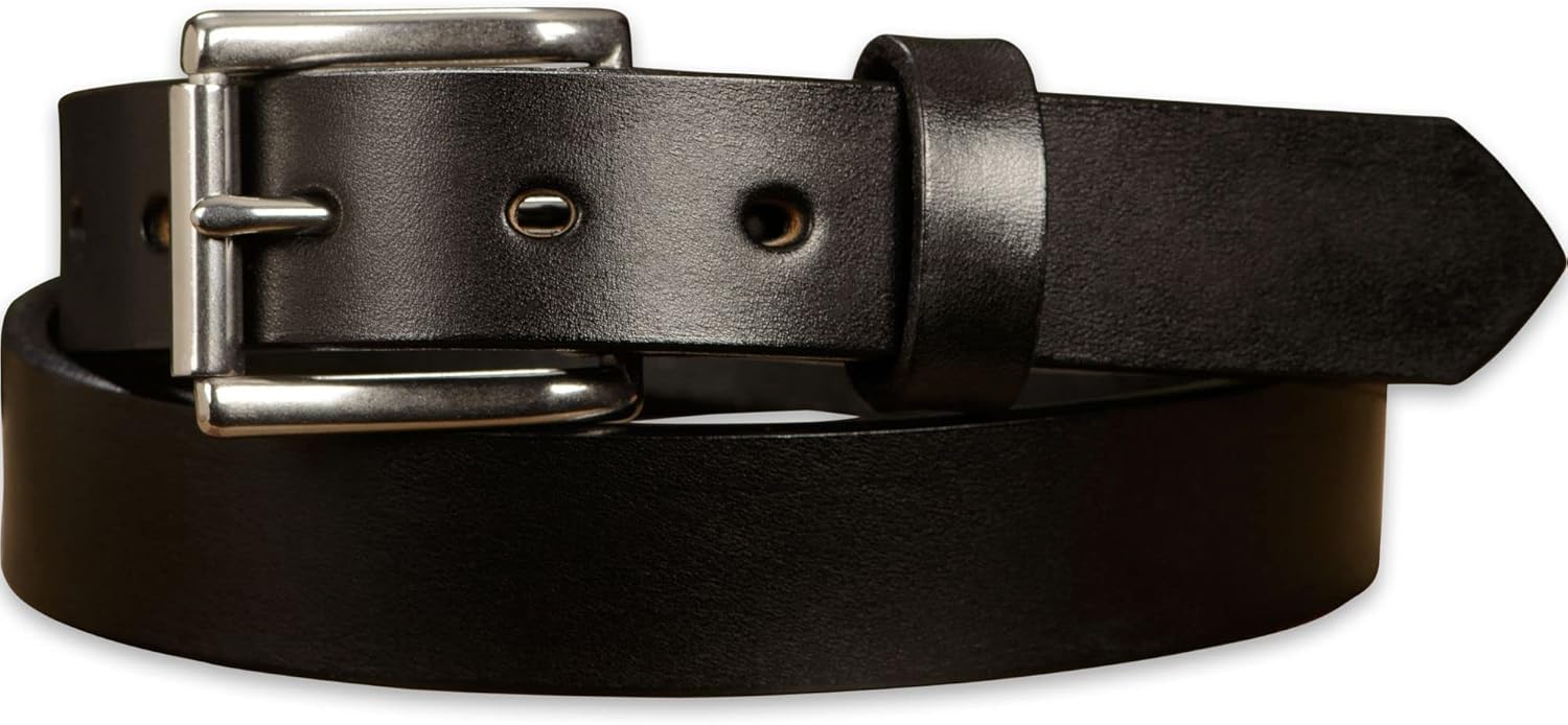 Bullhide Belts Mens Leather Belt for Work, Casual, Dress 1.25" Wide,