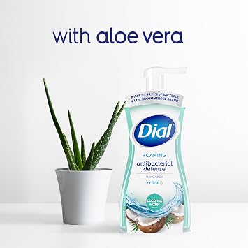 Dial Antibacterial Foaming Hand Wash, Coconut Water, 7.5 fl oz, 6-Pack