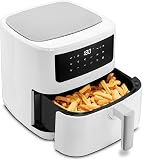 MEDION P10 XL Duo Hot Air Fryer (6.8 Litre XXL, Airfryer, 2,150 Watt, Two Stainless Steel Heating Elements, Shake Alarm, 9 Automatic Programmes, Touch Control Panel, LED Display), White - 1