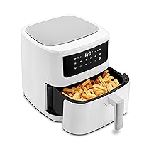 MEDION Friggitrice ad aria calda P10 XL (cestello XXL da 6,8 litri, 2.150 watt, due elementi riscaldanti in acciaio inox, 9 programmi automatici, pannello operativo touch, indicatore LED)