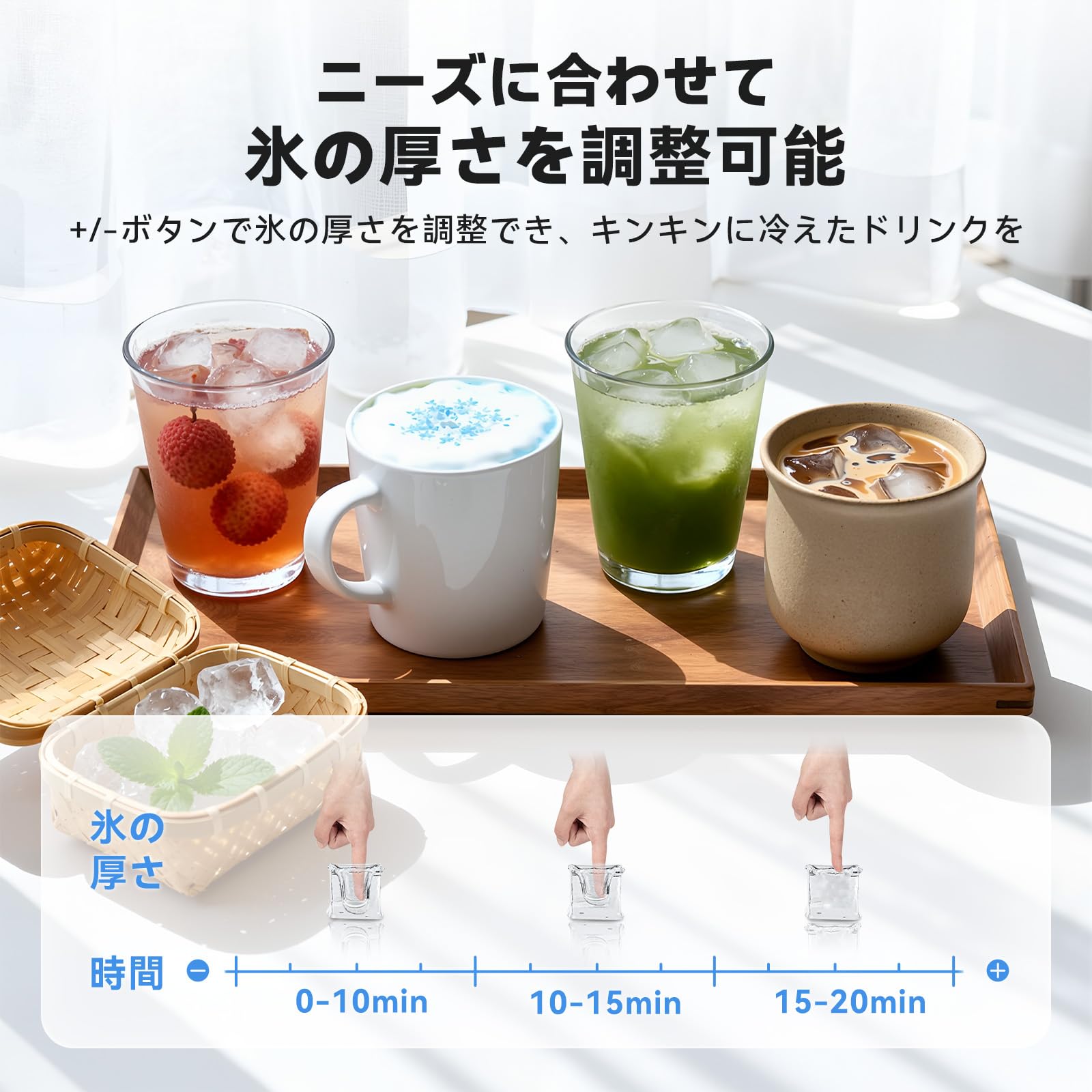 Amazon.co.jp: EUHOMY 製氷機 家庭用 【キューブアイス 高速製氷 】13
