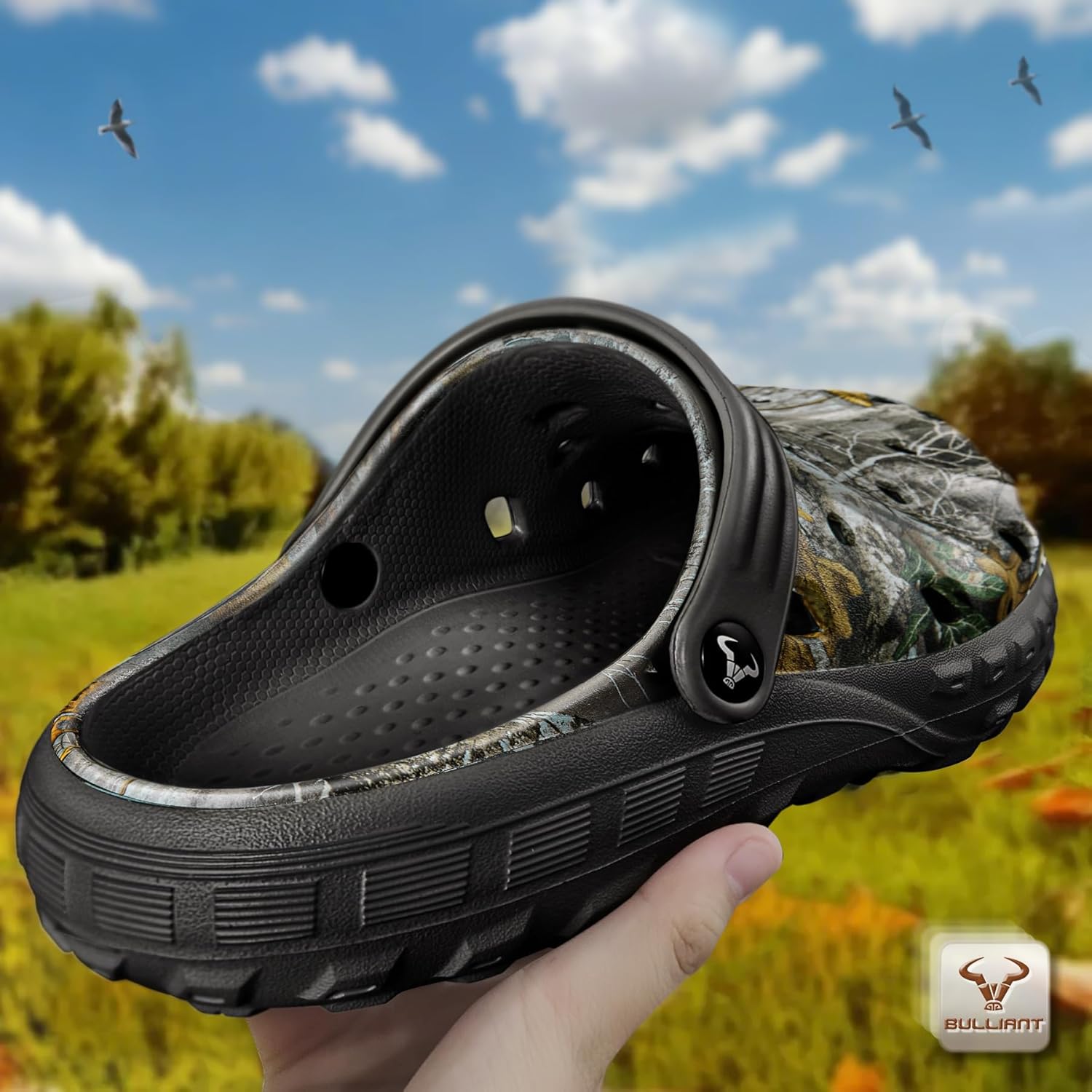 BULLIANT Men Clogs,Comfortable Mules Sandals for Men Women Cushioned Footbed Arch Support-EVA Ligthweight