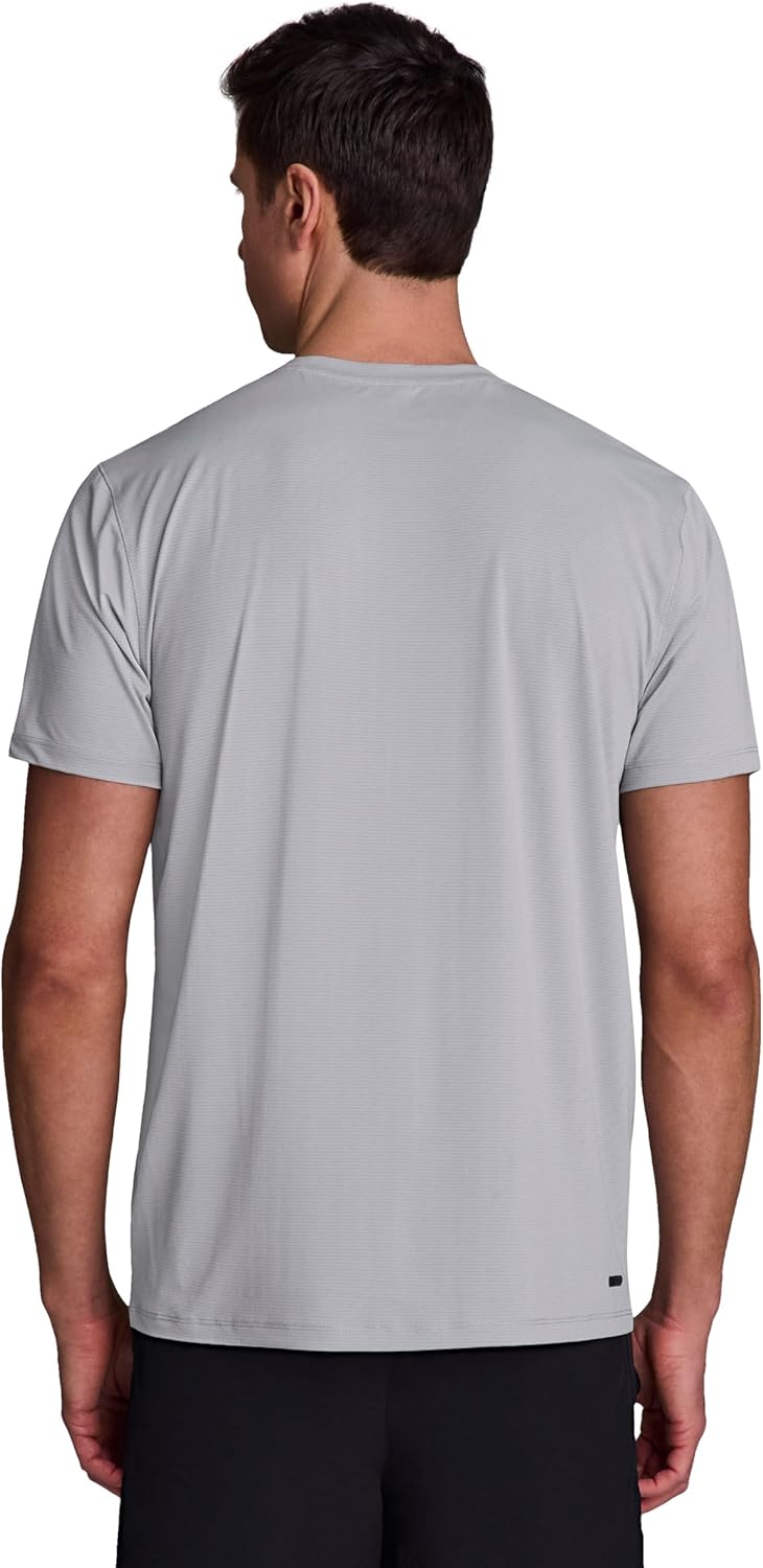 RBX Active Men's Athletic Fit Workout Tee, Short Sleeve Moisture Wicking Quick Drying Crewneck Training Shirt