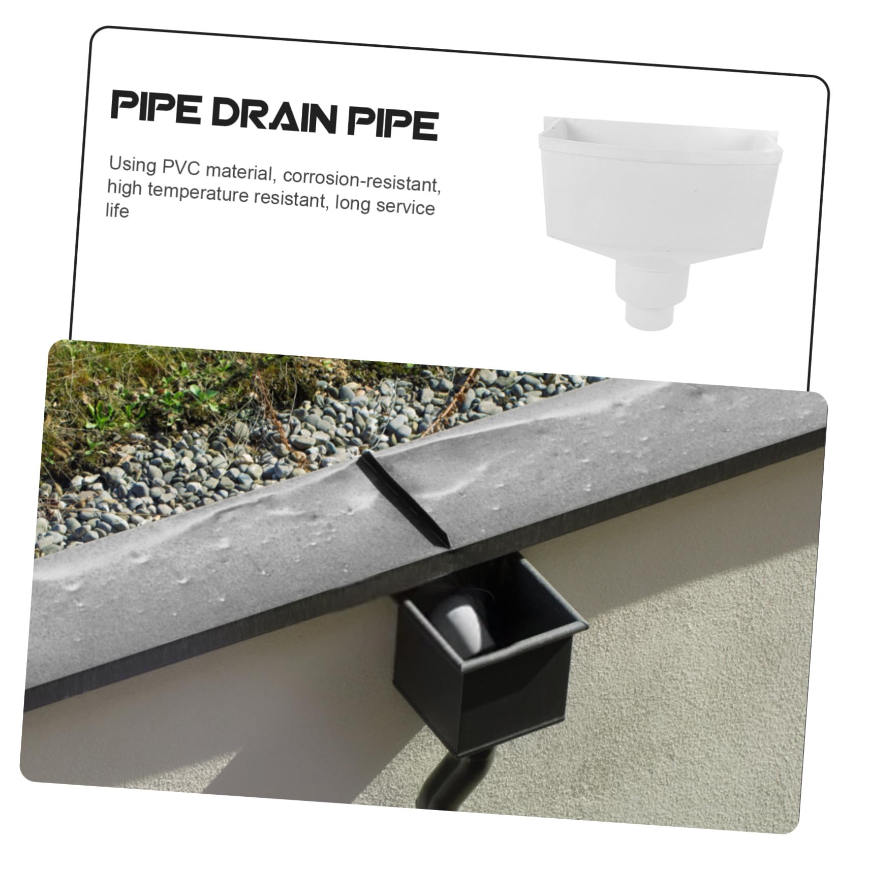 Adaptador de Canalón Pluvial Pvc Blanco para Drenaje de Lluvia