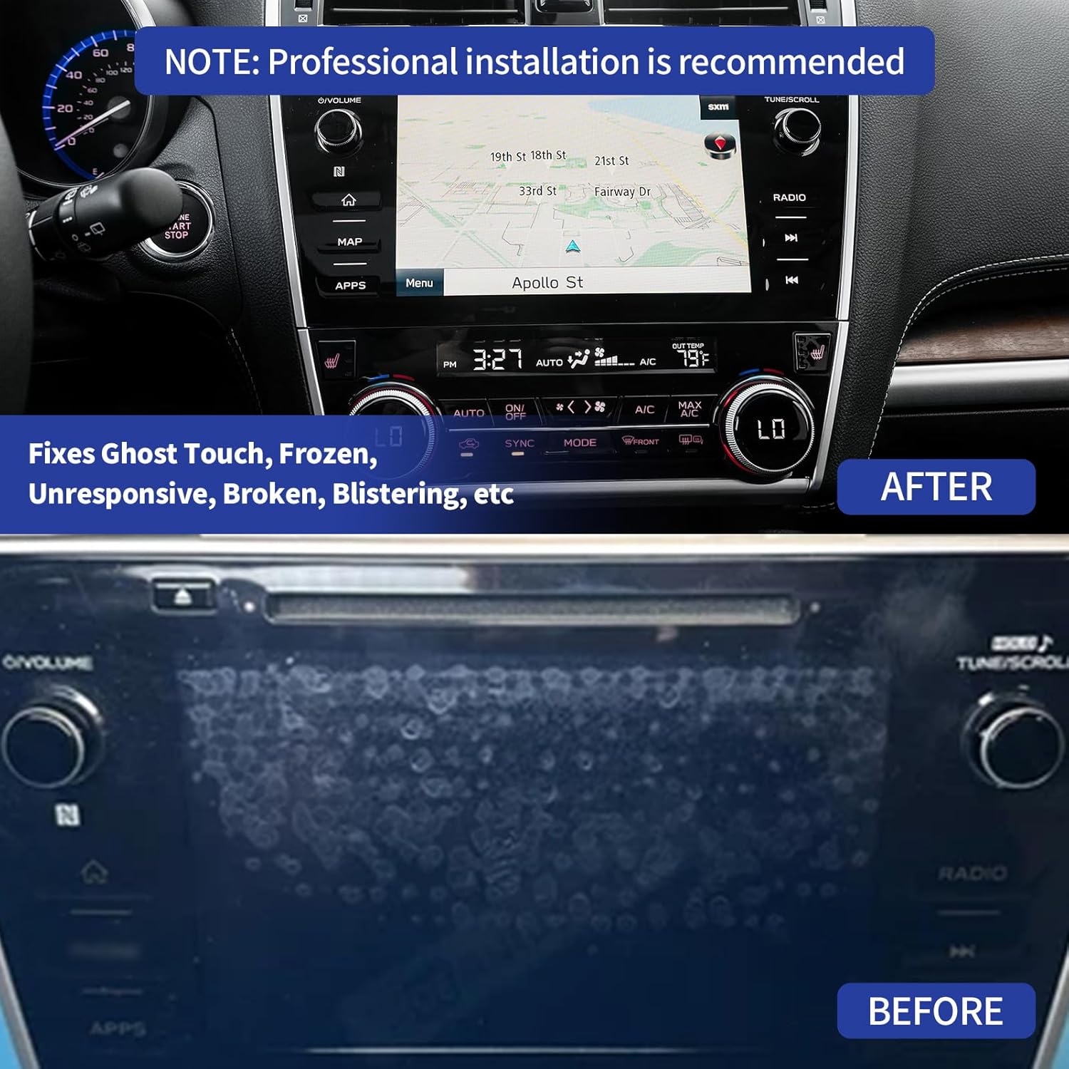 TsuperU 8" Touch Screen Digitizer Replacement for Subaru Outback Legacy Radio Screen 2018 2019, Touchscreen fit 86471-AL68A 86431-AL66A OEM Upgraded Ultra-Sensitive High-Temperature Resistant-MAP
