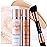 LUMINESS Airbrush Spray Silk Foundation Starter Kit - Fair Light - Foundation, Primer & Dual-Sided Angled Buffing Brush - Medium, Buildable Coverage, Anti-Aging Formula Hydrates & Moisturizes