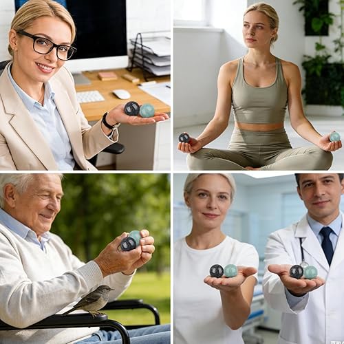 Miniatura 5 de Bolas de Baoding sólidas, bolas de masaje para ejercicio de salud chino, bolas de masaje de piedra de mármol, bolas de baoding para ejercicio