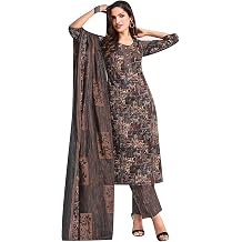 100% Cotton Printed Salwar Kameez with Pants Style Bottom and Dupatta | Ethnic Indian Pakistani Outfit
