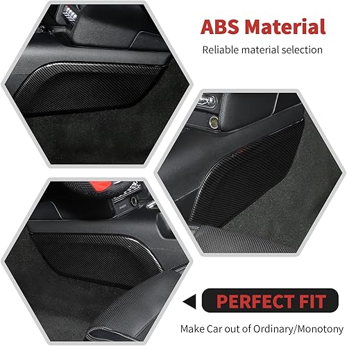 Miniatura 3 de RT-TCZ Cubierta de fibra de carbono para consola central, panel de palanca de cambios lateral, accesorios interiores, decoración para Ford Mustang