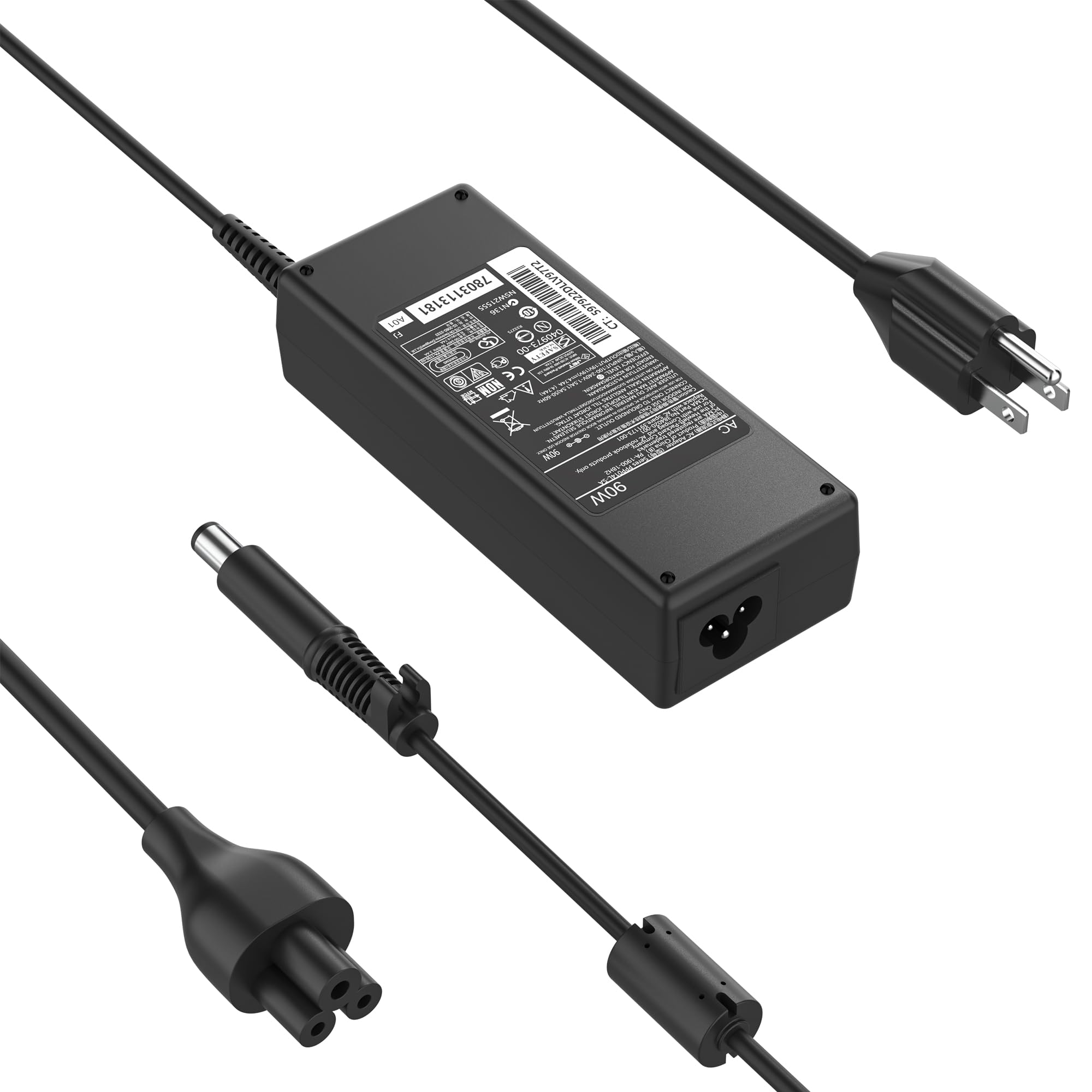 Cargador de laptop de 90 W, 19 V, 4,74 A CA, apto para HP