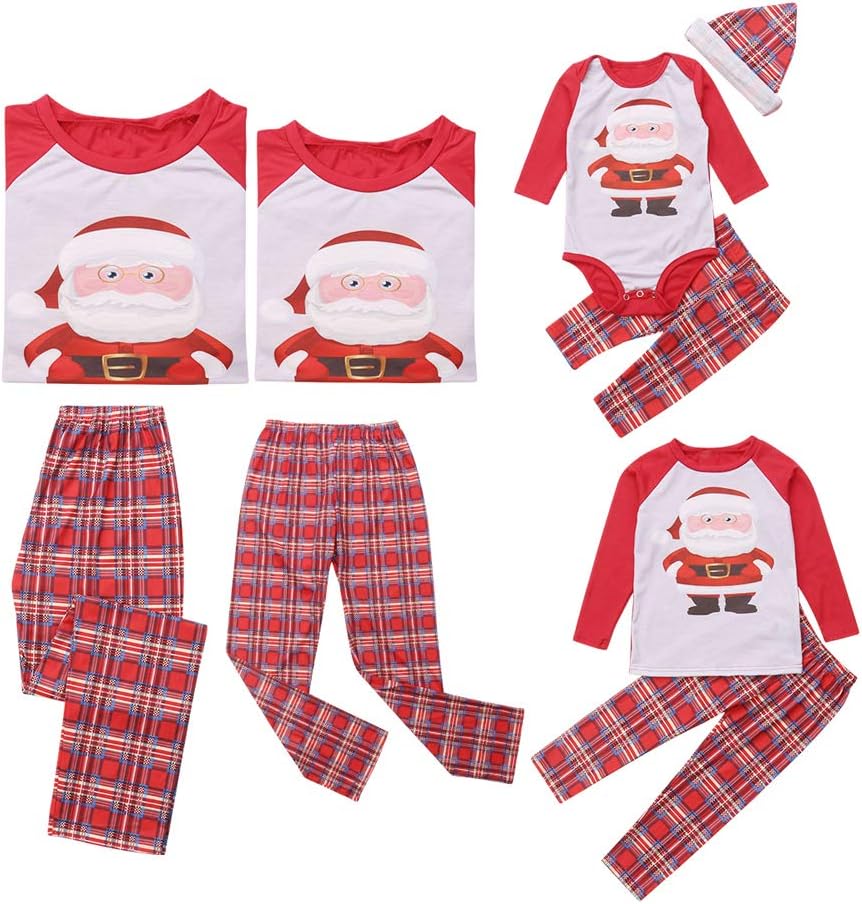 douleway Baby Girls' Christmas Family Matching Pyjama, Mommy And Me Sleepwear Romper Set