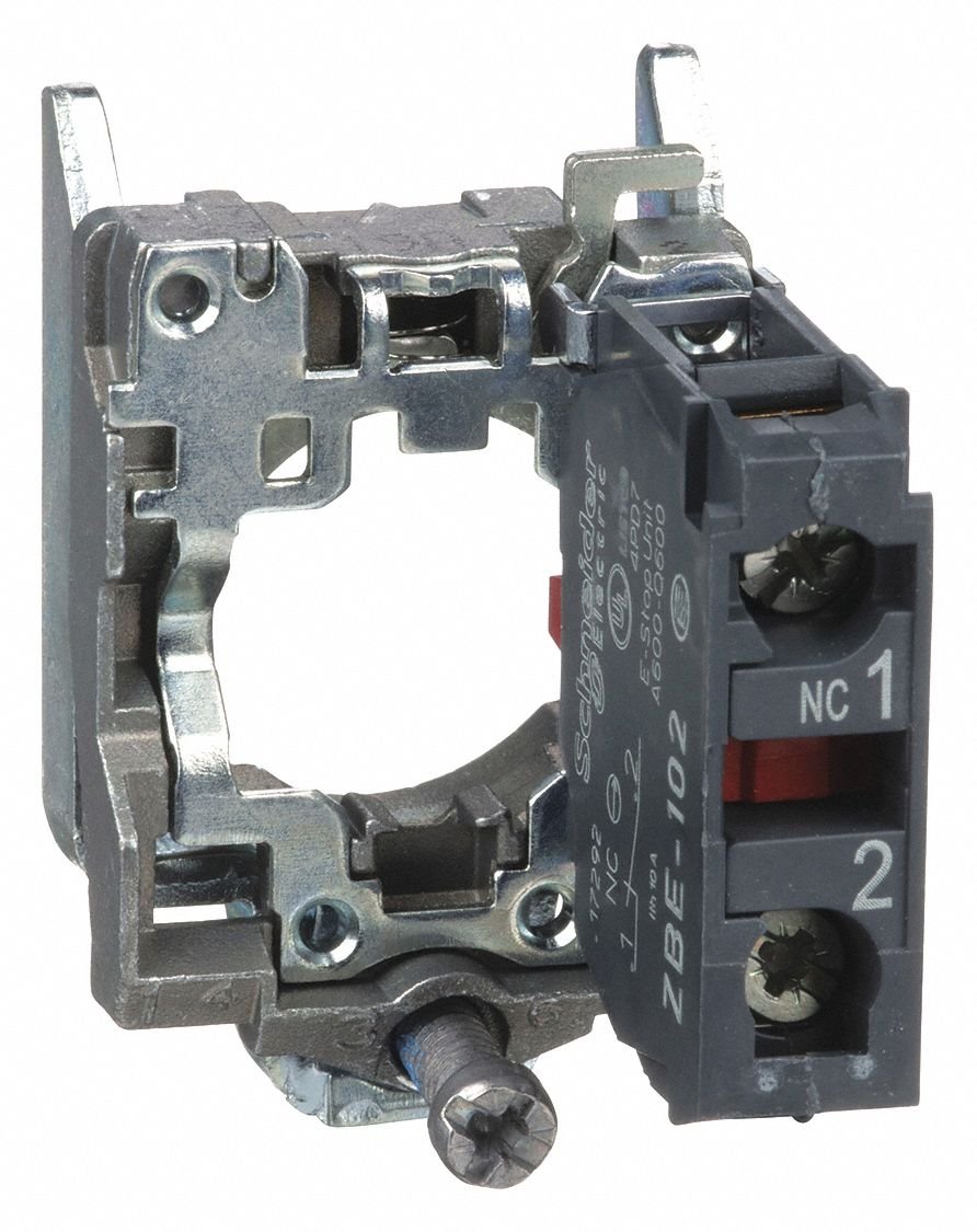 Schneider Electric Contact Block, 22mm, 1NC Contact Form, 10A @ 600VAC Contact Rating