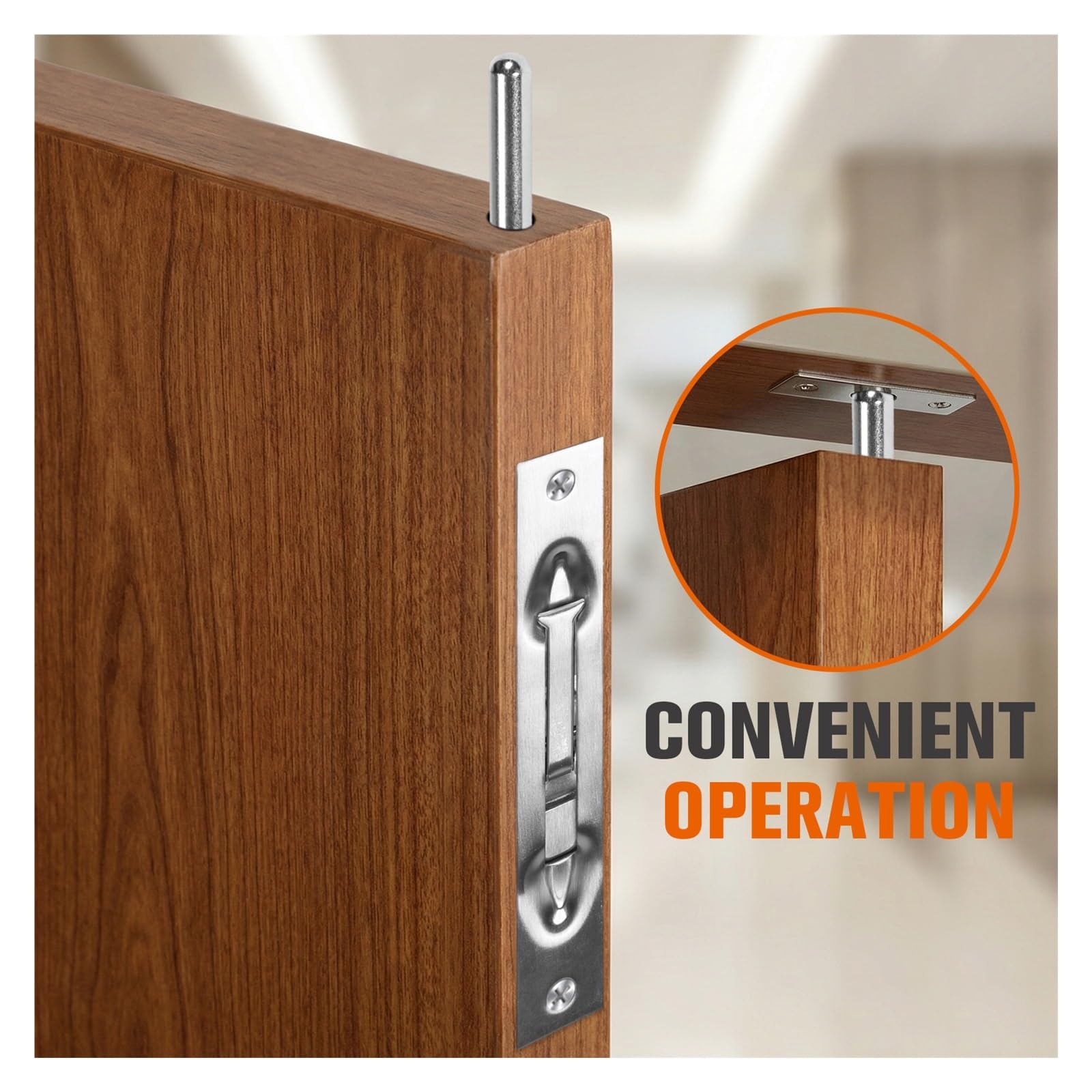 10 pezzi di sicurezza serratura a scomparsa porta leva estensione bullone a filo bulloni in acciaio inossidabile fermi for porte accessori Per Porta d'Ingresso