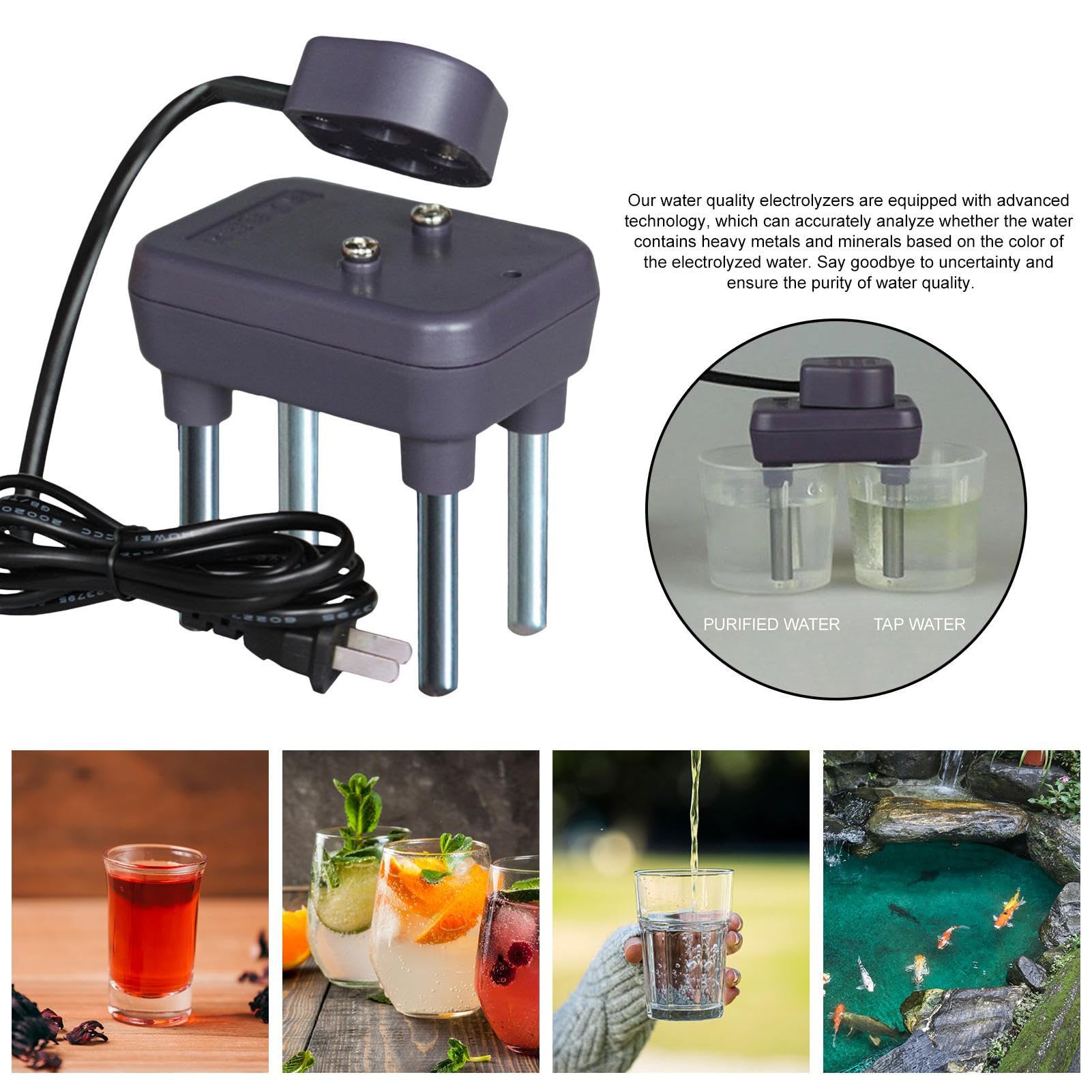 Máquina de electrólisis de Agua | Electrolizador de Agua con Varillas de Aluminio,Aparato de purificación de Agua Potable para Acampar, Aventuras al Aire Libre, hogar, Viajes, montañismo