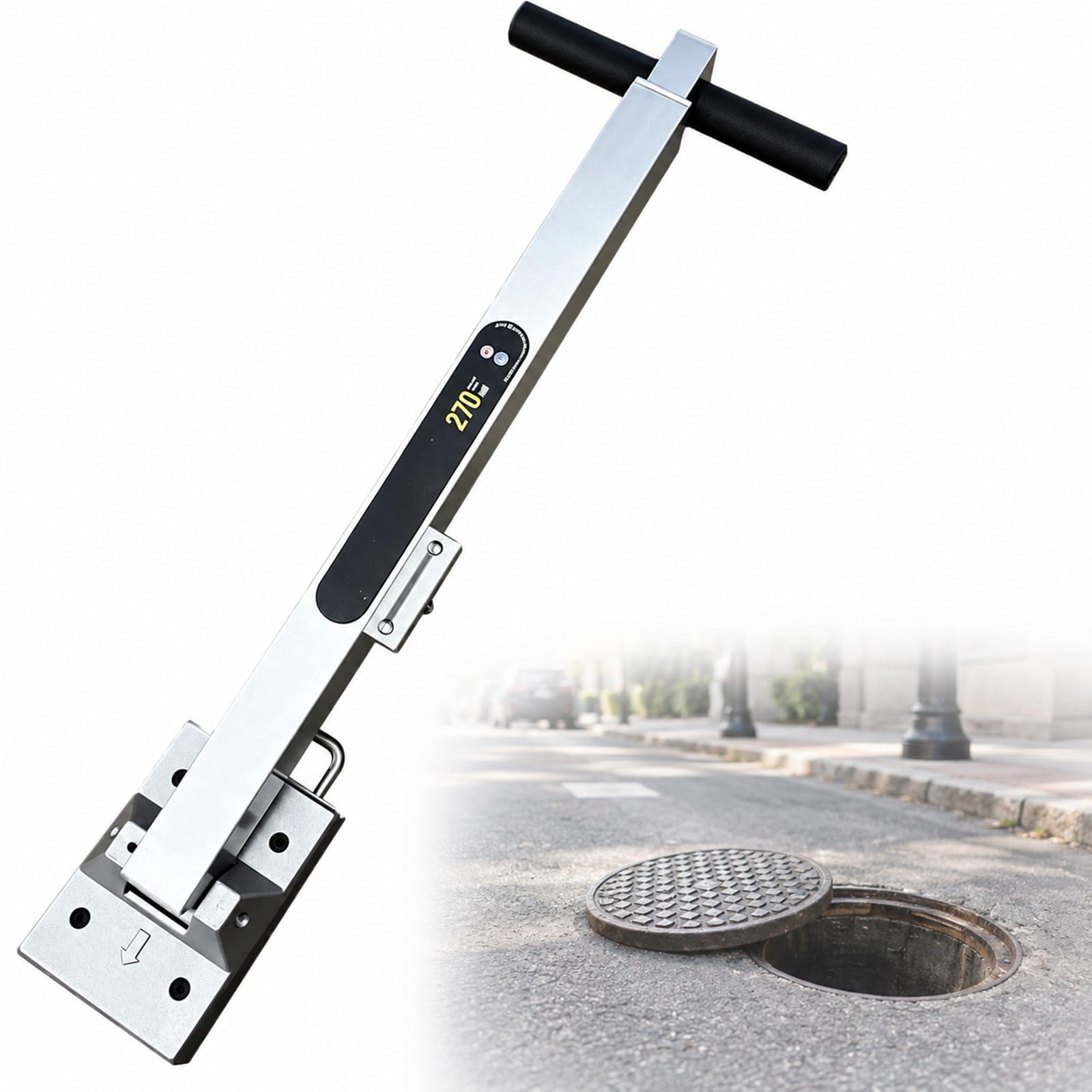 Alzachiusini Magnetico, trazione 270 kg, ghisa, Ruota d'appoggio