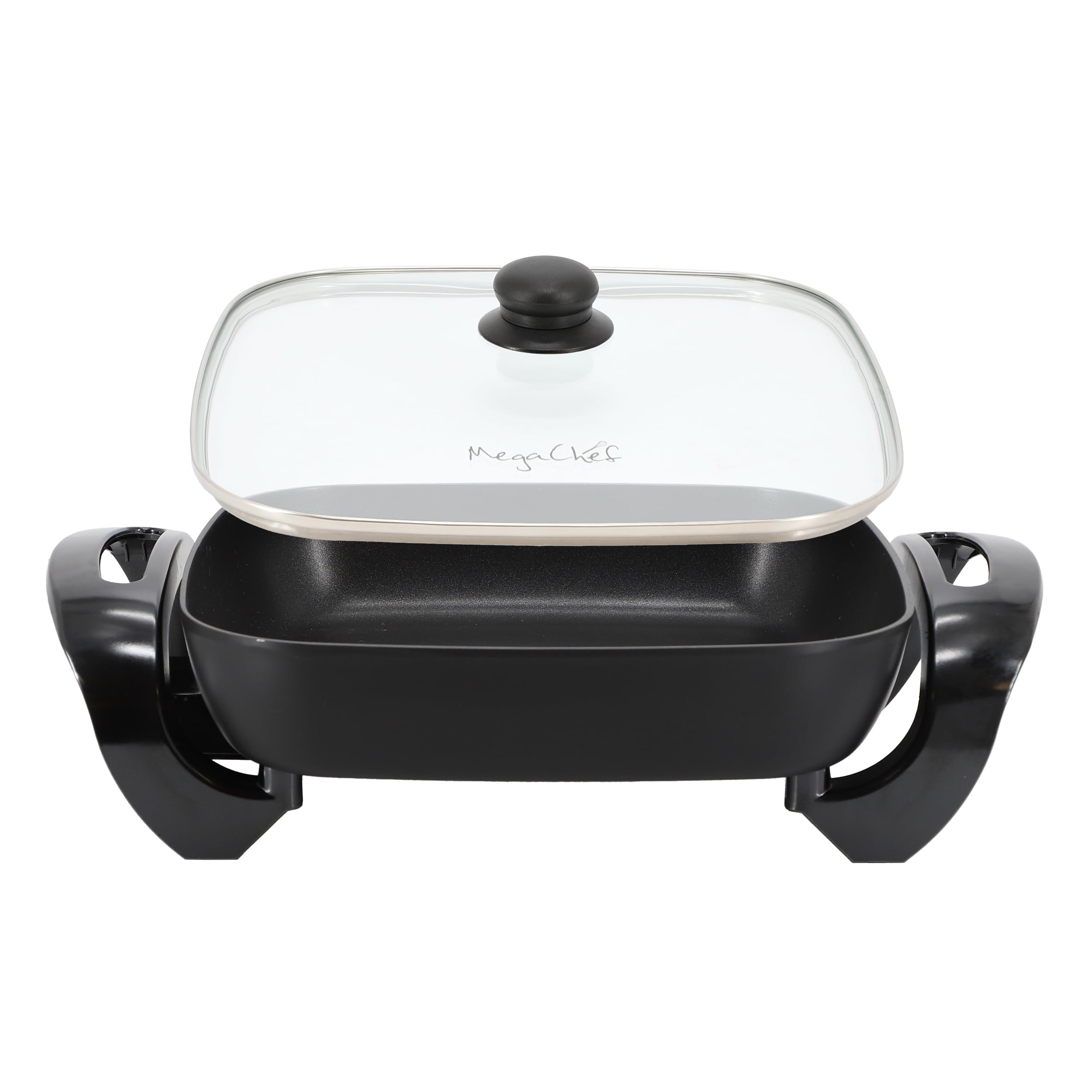 Sartén eléctrica con tapa de vidrio templado, revestimiento antiadherente y control de temperatura ajustable, versátil electrodoméstico de cocina pequeño (sartén de 11.81 pulgadas) 3