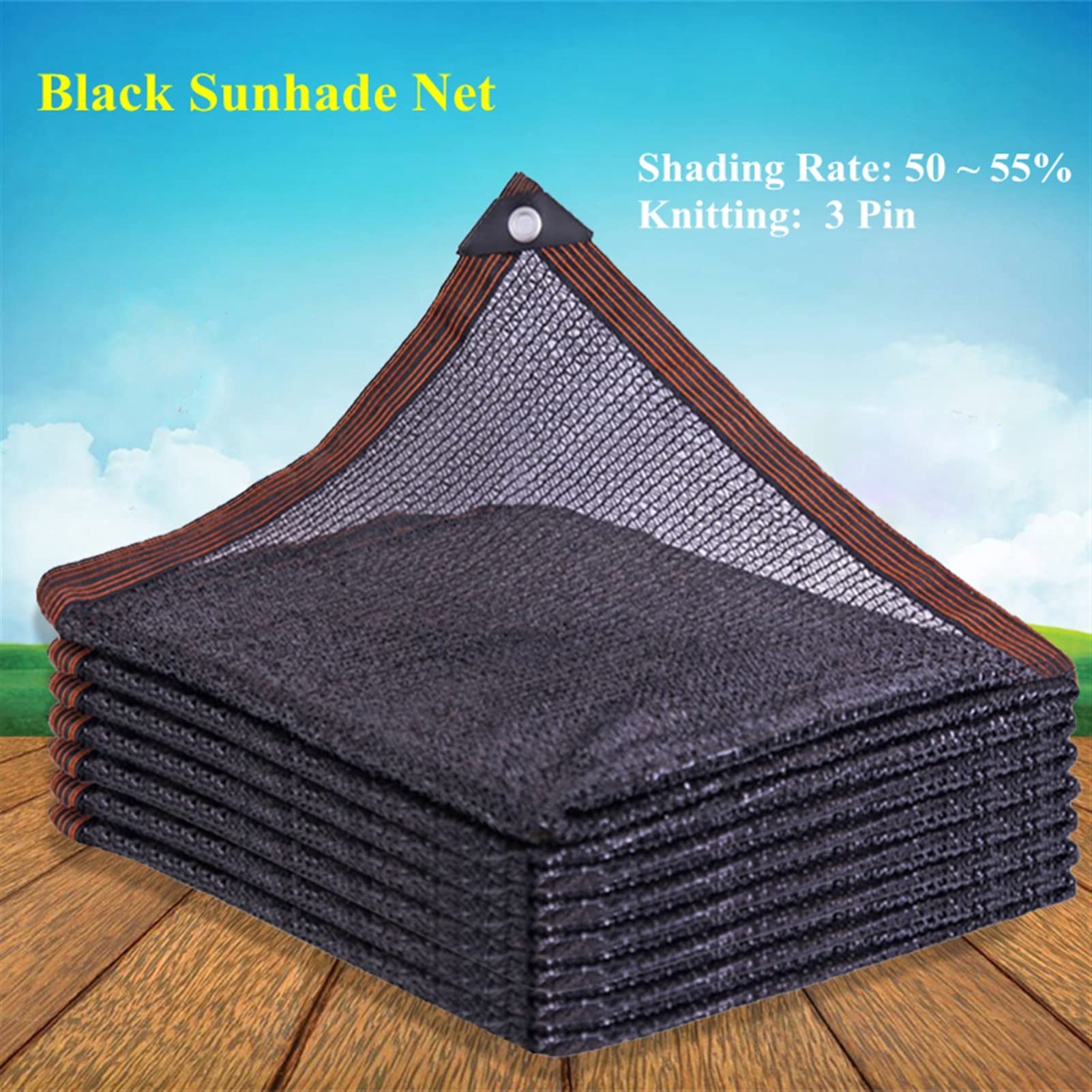 Sonnensegel Sichtschutz Sun Mesh Shade Net Schwarz 3 pin anti -Uv HDPE. SHADING NET SUCCULED PLANT SUNSHADE NET Außenpoolabdeckung Sonnenschutz Netto-Schattierungsrate 50 ~ 55% UV-Widerstand Schirmsto