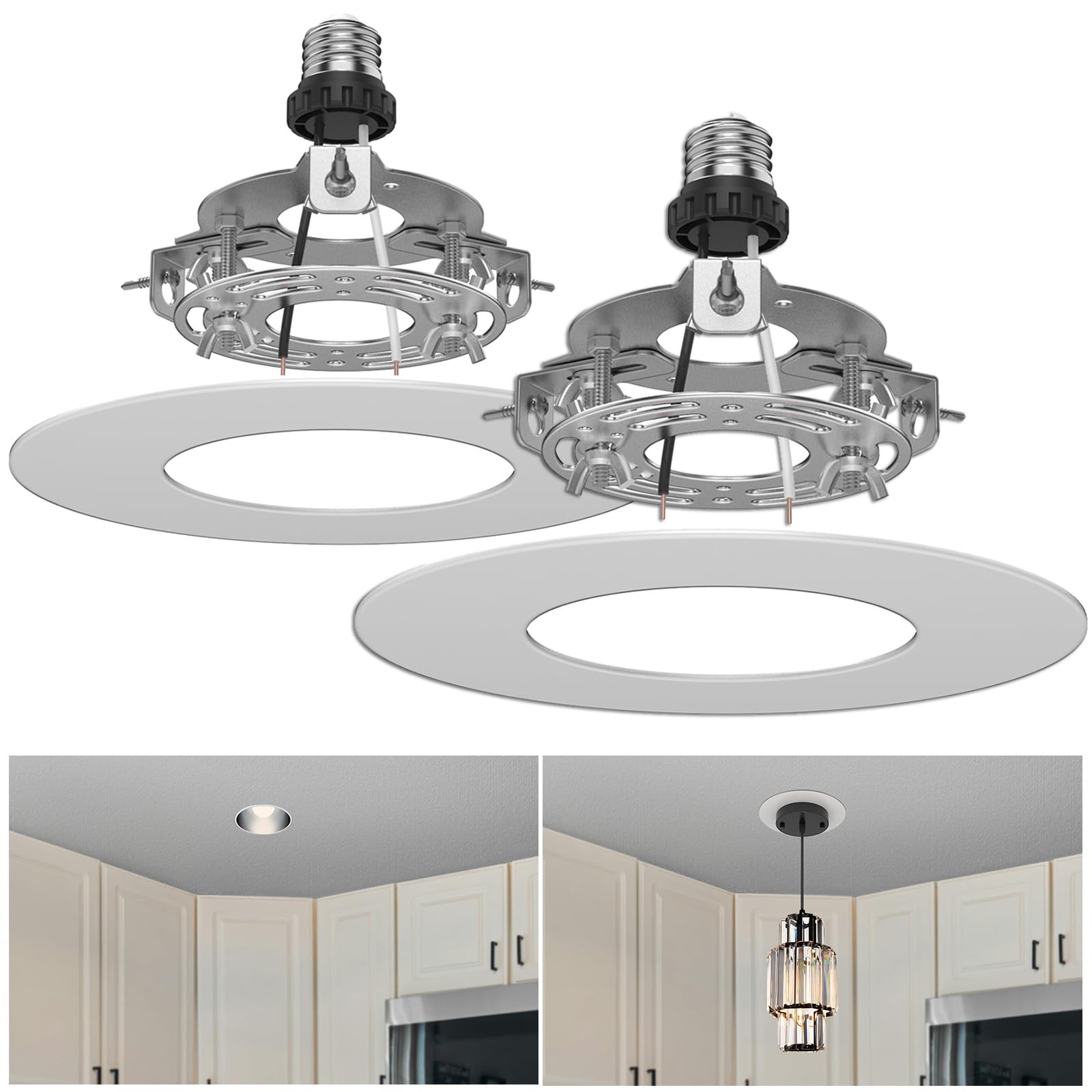 YIIZON 5 and 6 inch Recessed Can Light Conversion Kit, Ceiling