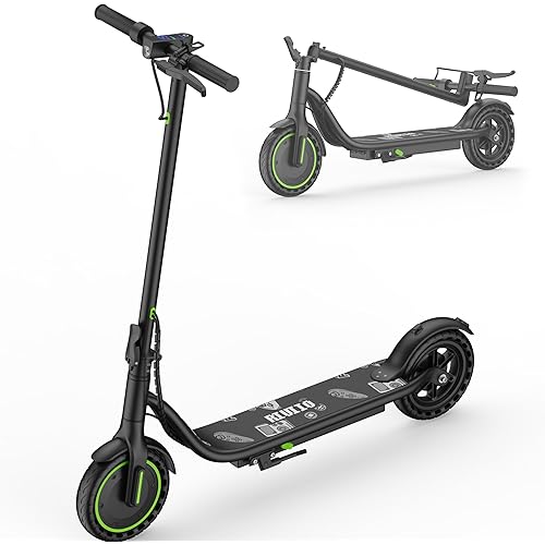 Electric Scooter for Adults - 19MPH & 15/21-Mile Range, 350W Motor, 8.5" Solid Tires with App Control & Dual Brake System - UL2272 Certified Folding Commuter E-Scooter for Adults (Optional Seat)