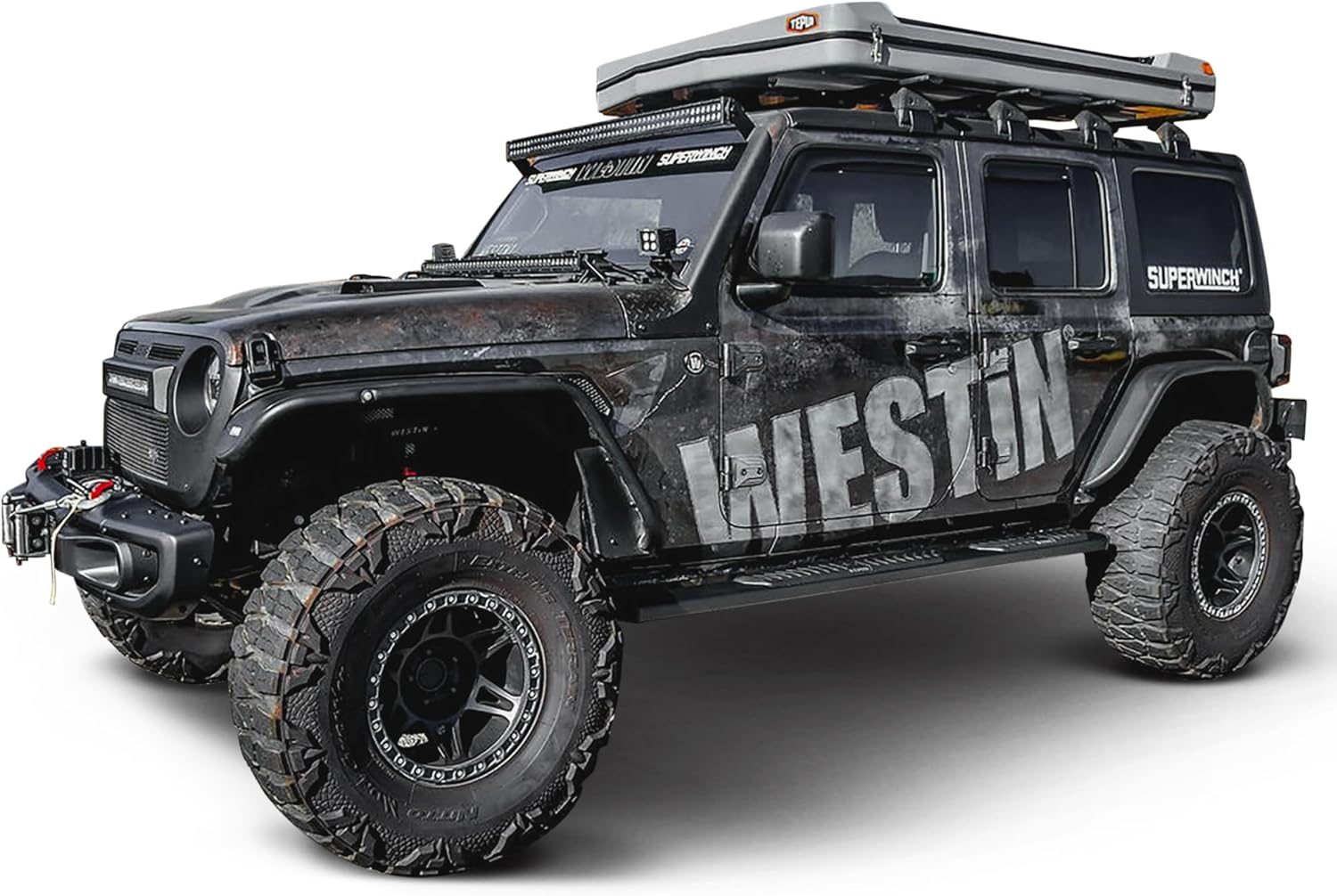 Westin 28-51315 R5 Nerf Step Bars fits 2018-2026 Wrangler JL Unlimited 4Door Textured Black Pair