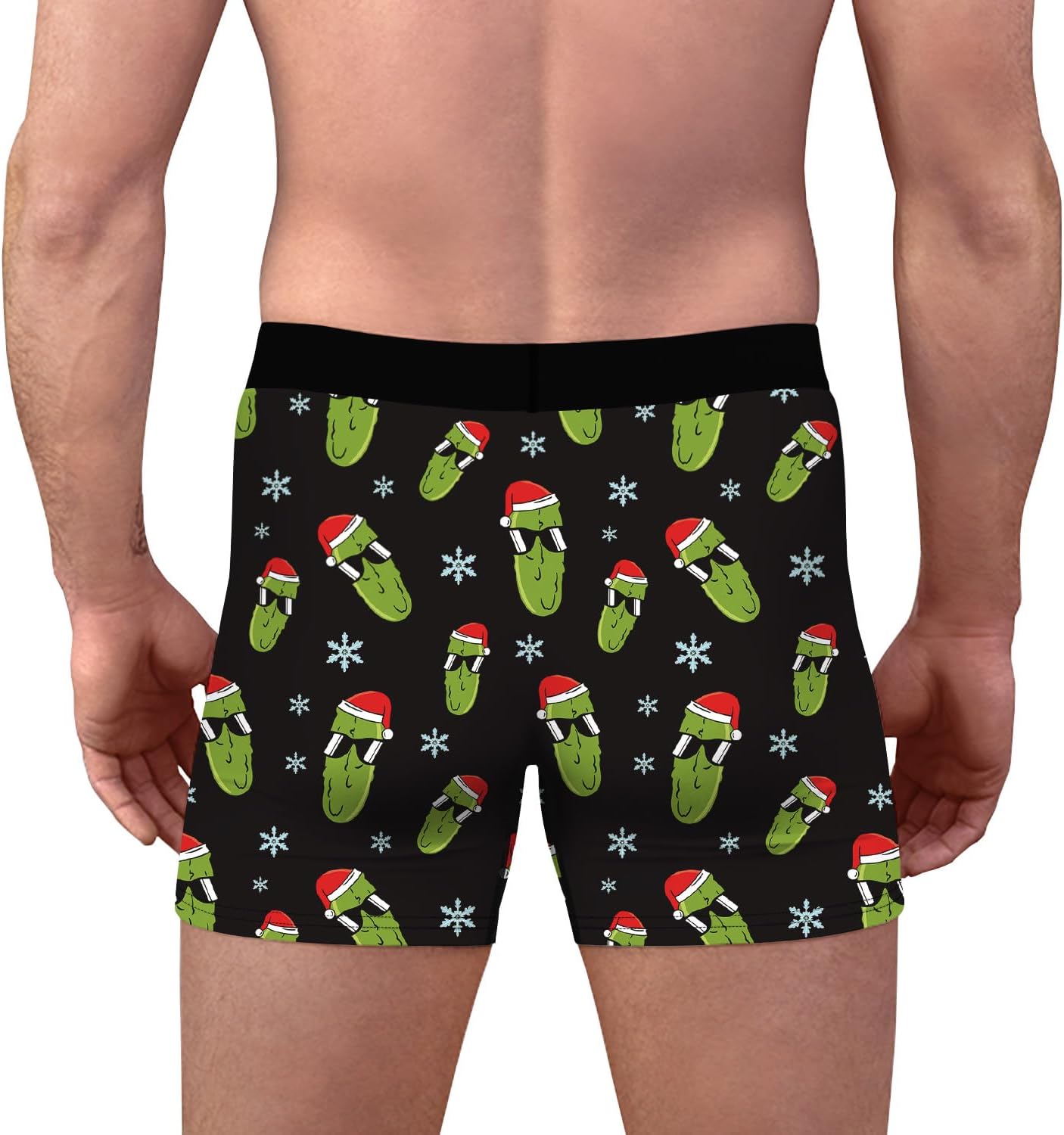 Aueyan Christmas Underwear for Men,Funny Holiday Boxers Ugly Xmas Costume Boxer Brief - Image 4