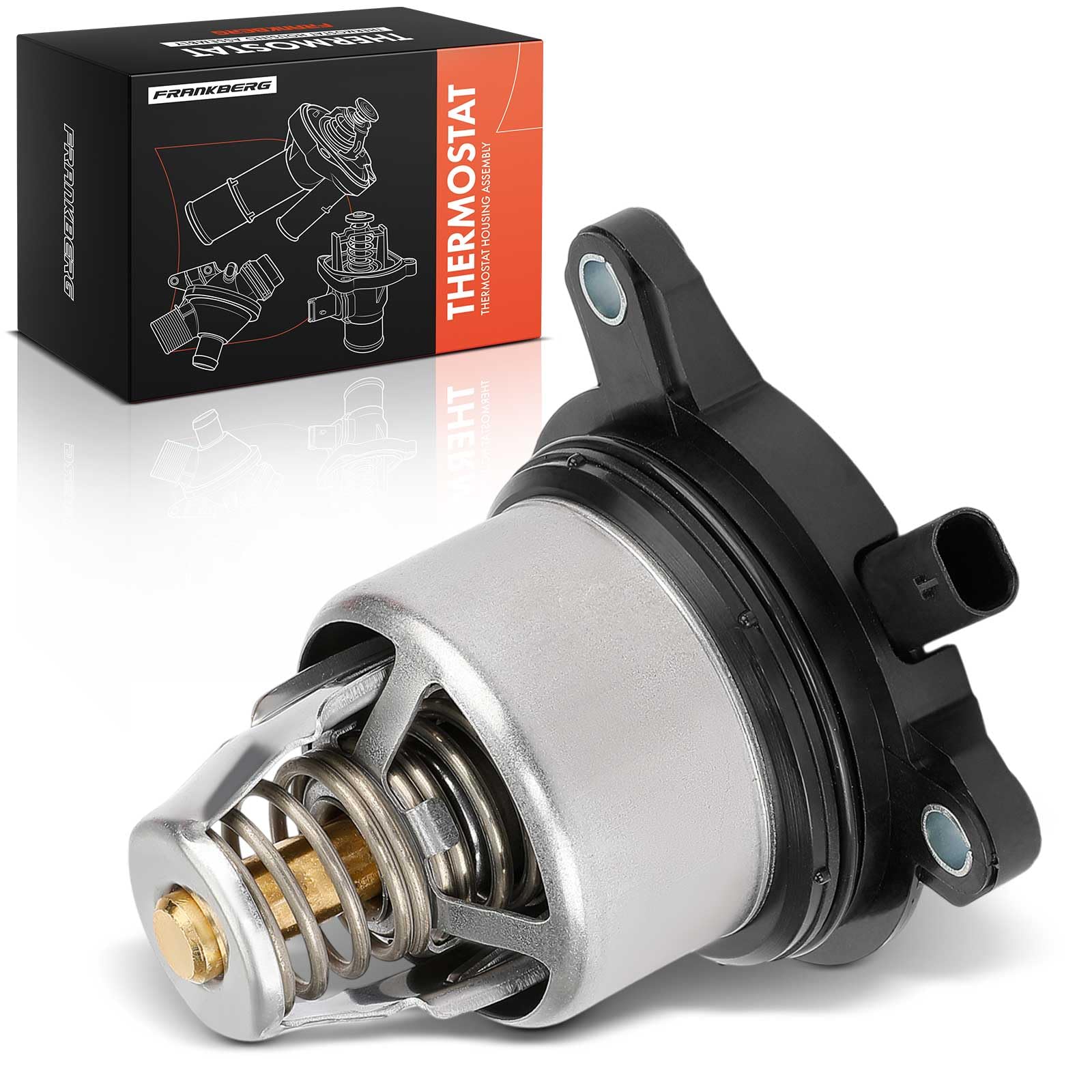 Frankberg Termostato del liquido di raffreddamento 2 Poli PAB121115 | Compatibile con: A6 Avant 4A5, A7 Sportback 4KA, Q8 4MN 4MT, Q7 4MB 4MG 4MQ, A8 4N2 4N8 4NC 4NL