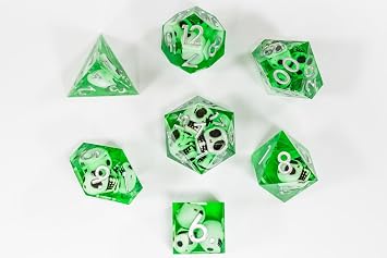 1985 Games Sharp Edge Dice Set for DND for Dungeons and Dragons Ttrpg Games, Multi-Sided RPG Polyhedral Resin DND Dice Set | Collectable Dice (Resin Mystery Dice)