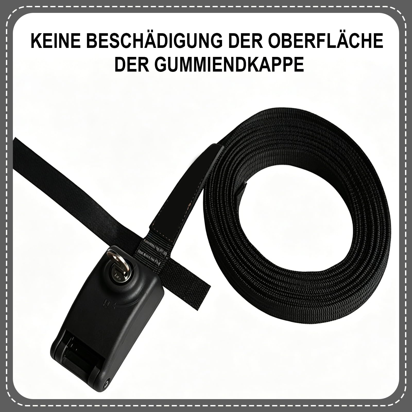 2 Stück Abschließbare Spanngurte 4 m, Zurrgurte mit Schloss & Schlüssel, Cam Buckle Befestigungsgurt für Fahrrad, Motorrad, Dachbox, SUP, Kajak