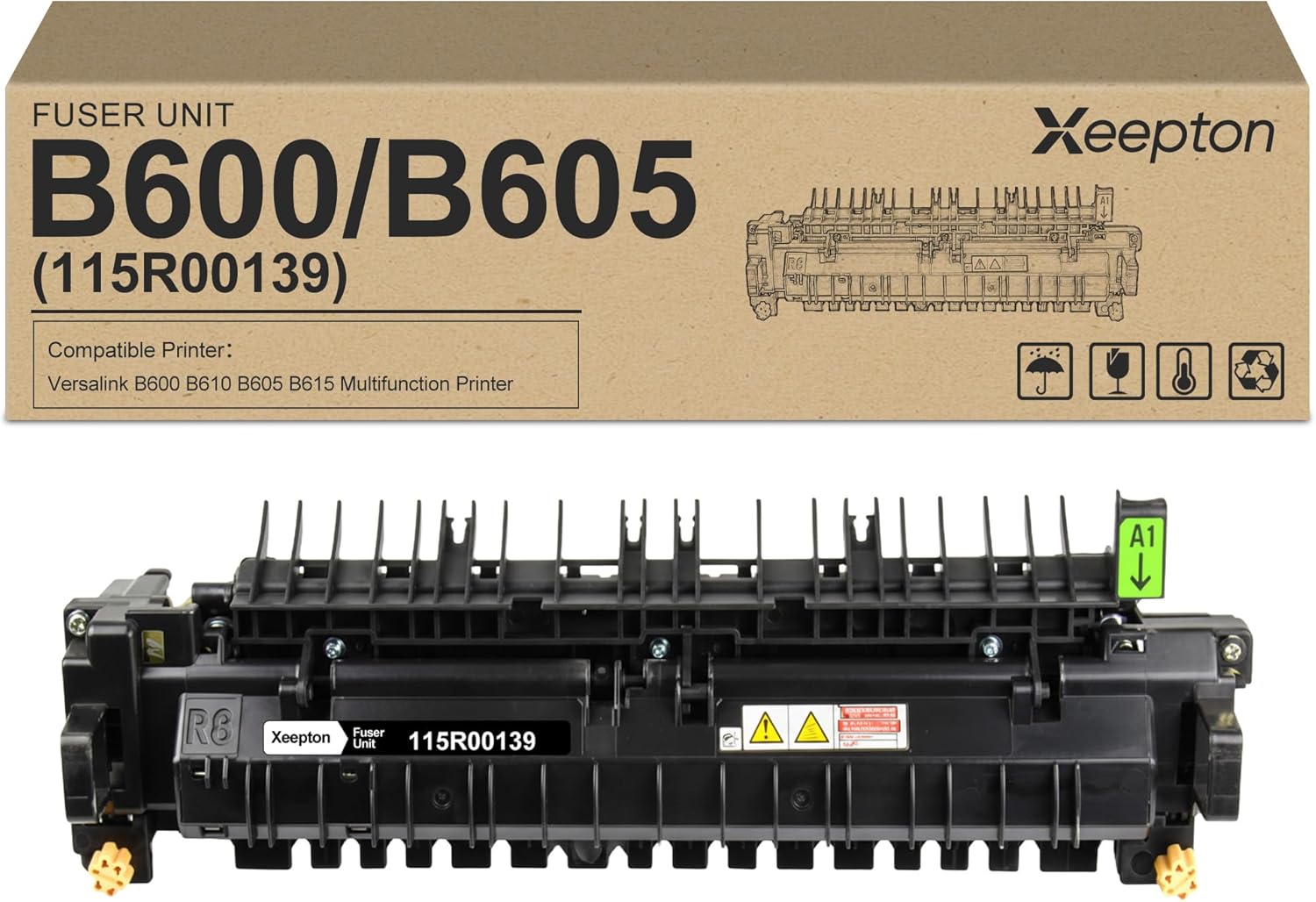 115R00139 Fuser Assembly (110-120V) Replacement for Xerox Versalink B600 115R00139 Fuser Unit for Versalink B600 B610 B605 B615 Multifunction Printer (1- Pack, 150,000 Pages)