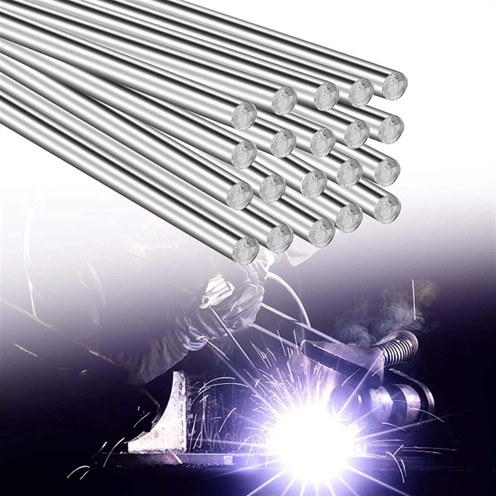 Electrodos de Soldadura en envases industriales de E6013, Varillas de Soldadura Aluminio Baja Temperatura y fácil fusión, Alambre con núcleo | 1.6mm