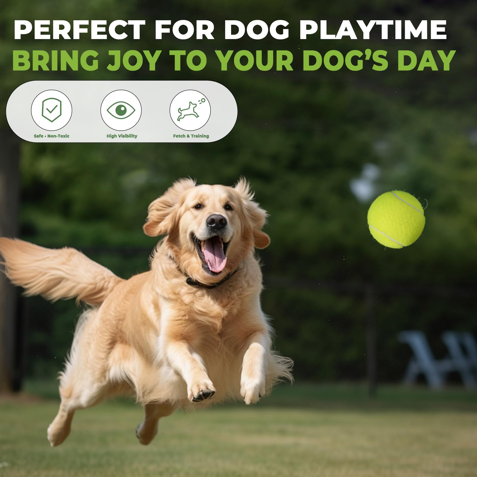 INSUM Tennisbälle für Anfänger, 30/60/120 Stück, hohe Elastizität, Übungs-Tennisbälle mit Netztaschen, tragbar für Haustier, Hund, Outdoor-Spielen, Training, Apportieren