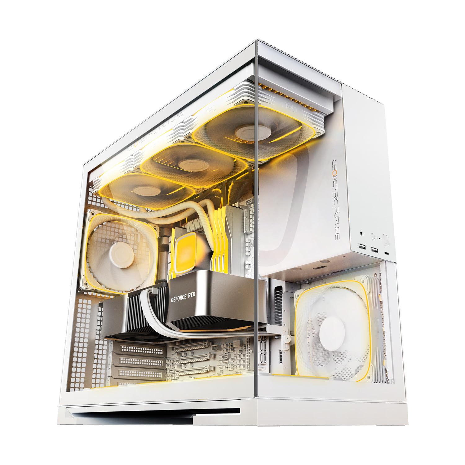 PCケース(自作PC用) Geometric Future Model 5 white Is This the Coolest PC Case of 2024? Geometric Future Model 5 Vent