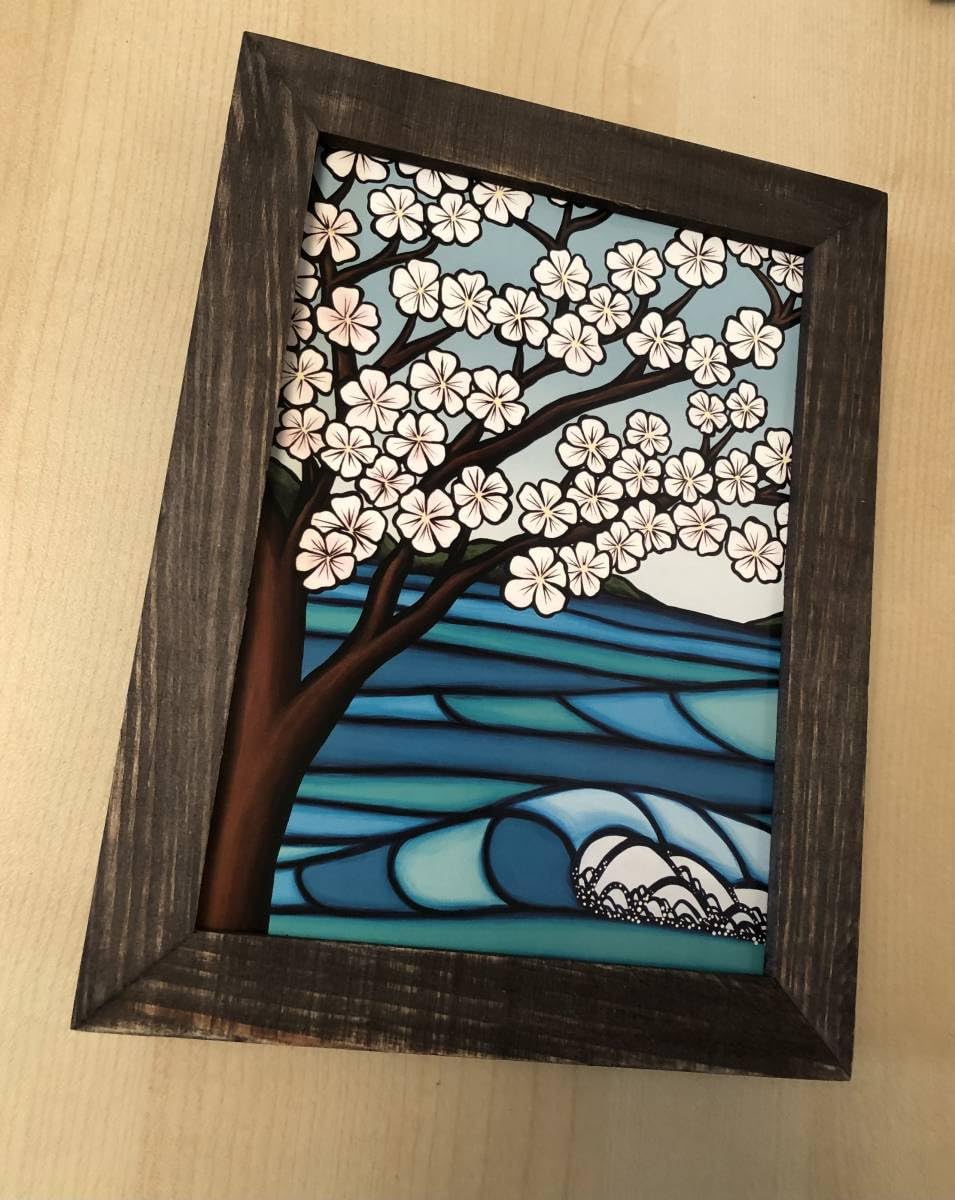 ヘザーブラウン桜絵画