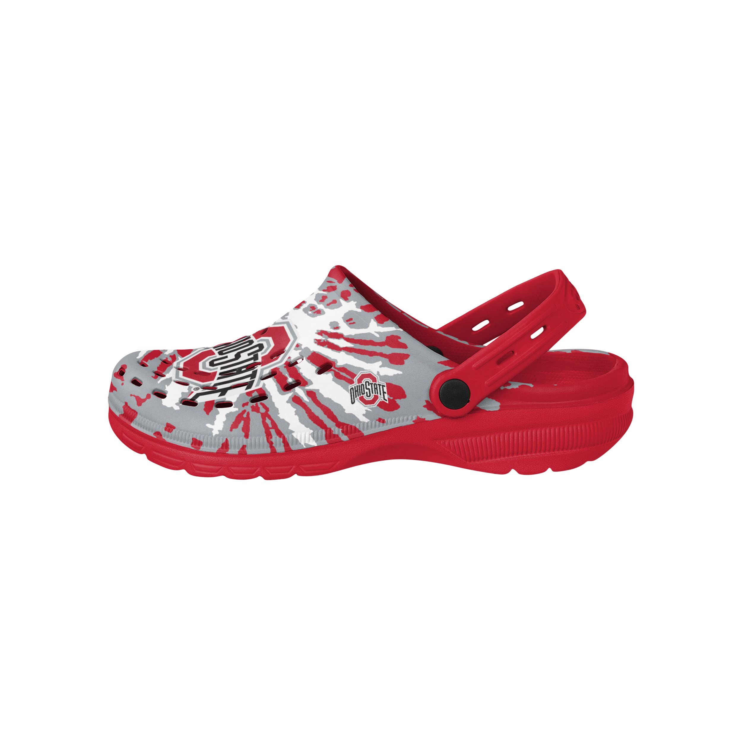 FOCO Ohio State Buckeyes NCAA Mens Tie-Dye Clog With Strap - M